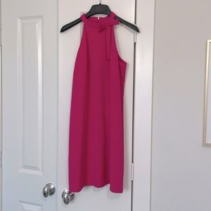 Pink halter shift dress